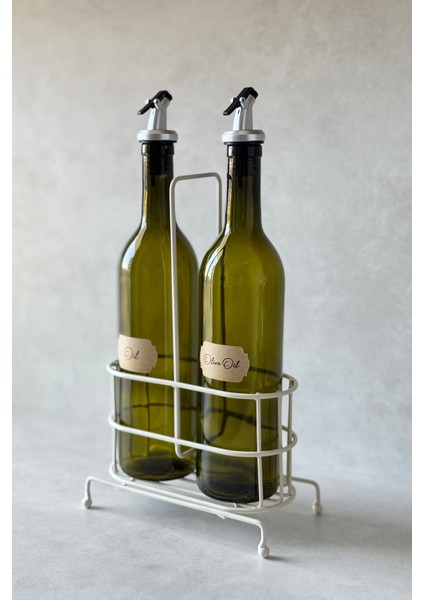 Metal Krem Standlı Yeşil Cam Yağdanlık Seti ( Iki Farklı Etiket) indirimleri