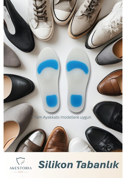 Unisex Silikon Jel Tabanlık – Ayak Ağrısı Önleyici - Topuk Dikeni Destekli Taban indirimleri