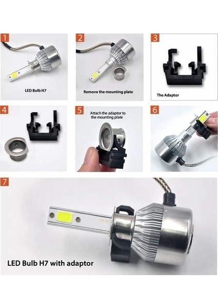 Ford Focus 2.5 LED Far Aparatı H1 Uzun Far Sabitleme Aparatı modelleri