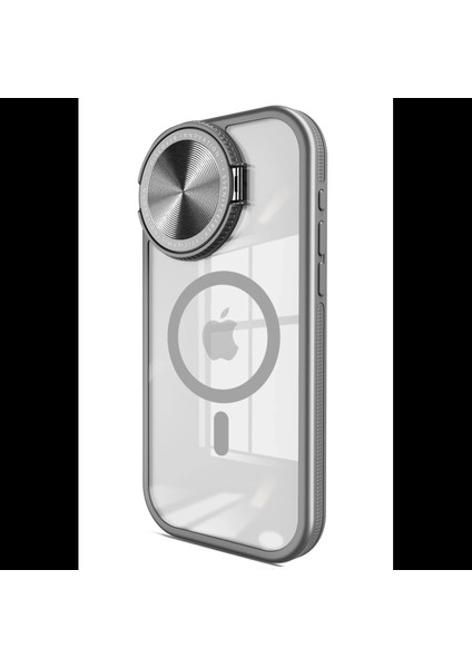 iPhone 15 Pro Kılıf Teleskop Lens Magsafe Silikon Kapak