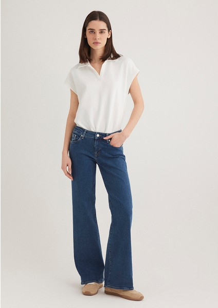 Deli Dolu Casual Koyu Mavi Jean Pantolon 1010435597