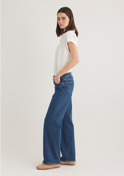 Deli Dolu Casual Koyu Mavi Jean Pantolon 1010435597