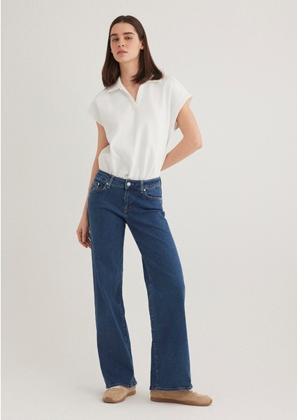 Deli Dolu Casual Koyu Mavi Jean Pantolon 1010435597