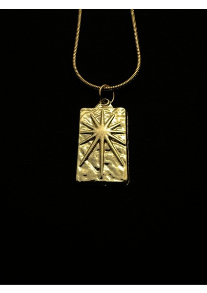 Altın Kaplama Çelik Zincirli Yıldız Kolye 45+5 cm