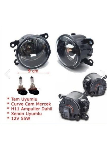 Renault Megane 2 Sis Farı Seti (2 Adet ) Ampüllü 8200074008