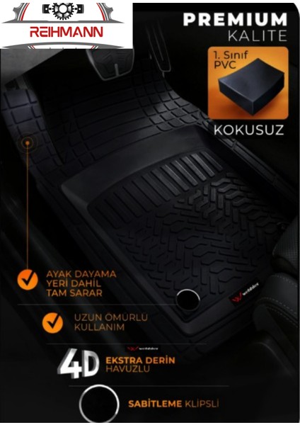 Toyota Yaris 2021-2022-2023-2024-2025 Oto Paspas Kesilebilir Siyah,dayanıklı,zemin Koruma,esnek,derin Havuzlu Araba Paspas fırsatları