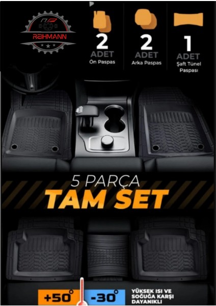 Bmw 5 Serisi F10/F11 2010-2011-2012-2013 Oto Paspas Kesilebilir Siyah,dayanıklı,zemin Koruma,esnek,derin Havuzlu Araba Paspas