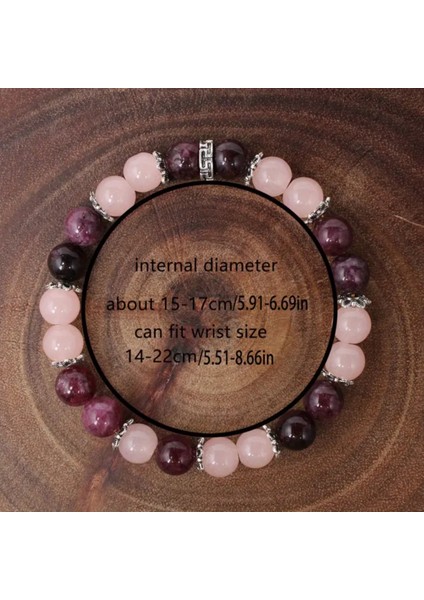 Doğal Taşlı Arkadaşlık Bilekliği Granat & Gül Kuvars fırsatları