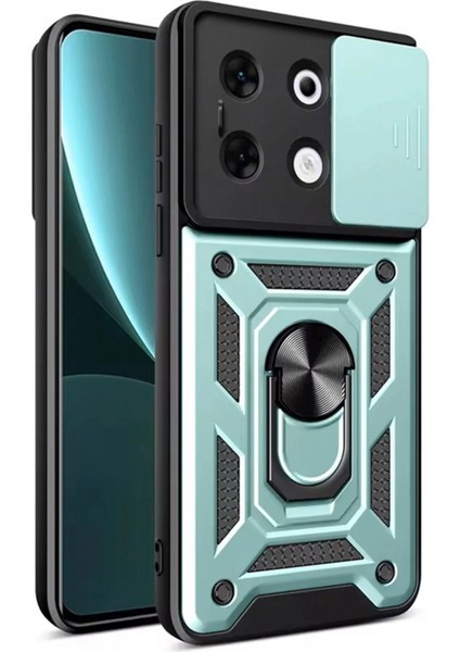 Infinix Zero 30 5g Kılıf Pars Lens Yüzüklü Silikon - Yeşil