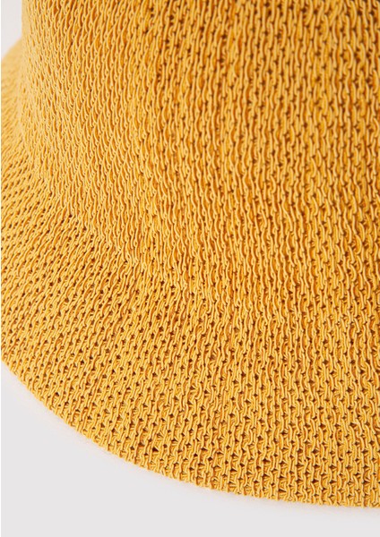 Sarı Hasır Bucket Şapka 1910080-34333