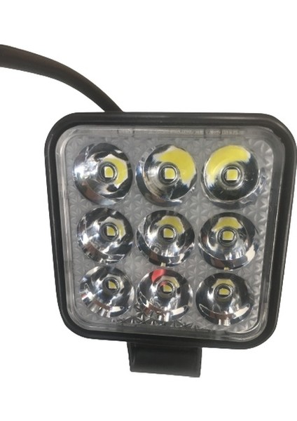Motosiklet Sis Farı 12 V 9 LED 27W Aliminyum Beyaz Işık L-1118