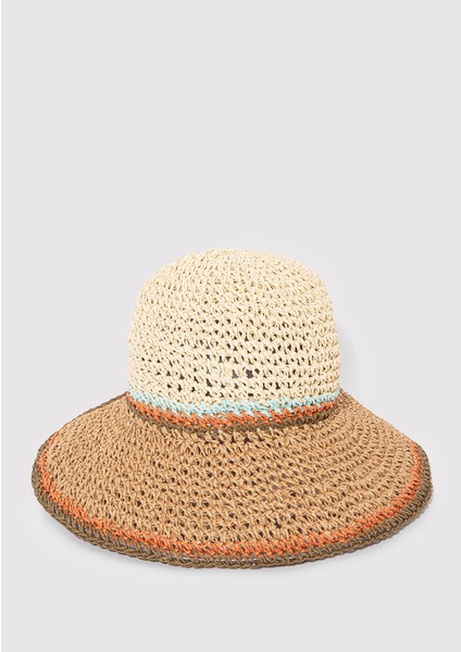 Bej Hasır Bucket Şapka 1910085-70202