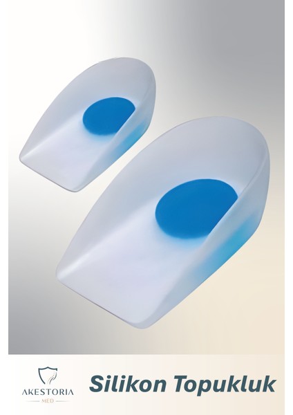 Unisex Silikon Jel Topukluk – Ayak Ağrısı Önleyici - Topuk Dikeni Yastığı