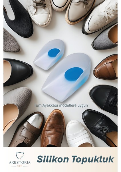 Unisex Silikon Jel Topukluk – Ayak Ağrısı Önleyici - Topuk Dikeni Yastığı fırsatları