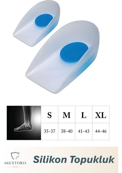 Unisex Silikon Jel Topukluk – Ayak Ağrısı Önleyici - Topuk Dikeni Yastığı indirimleri