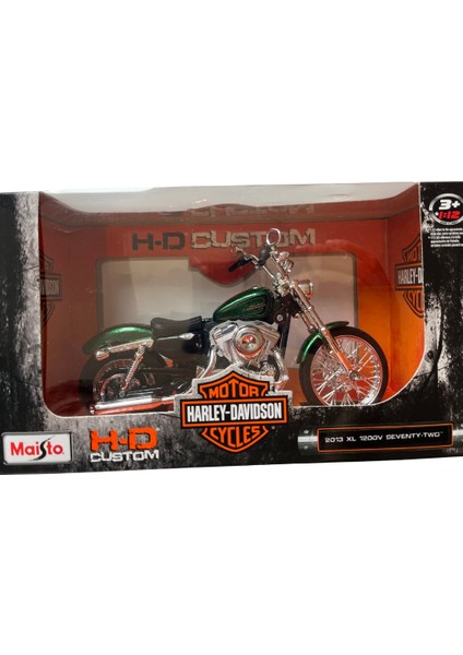 Harley Davidson Klasik Motorsiklet 1:12 Ölçekli 18 cm Uzunluk