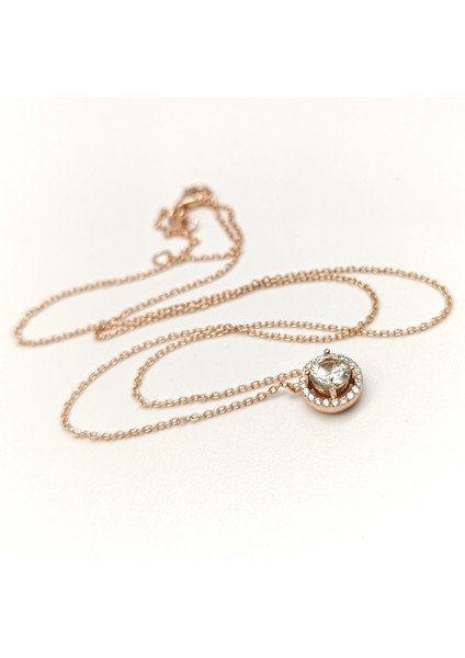 Kenarı Pırlanta ve Ortası Has Taşlı Kolye 18 Ayar Altın Hd Videolu fiyatları