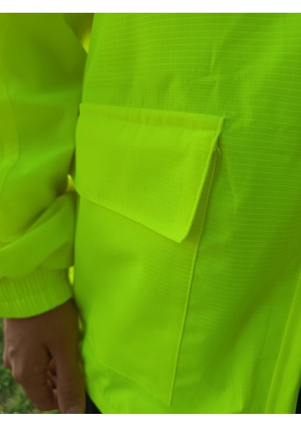 Moto GB Neon Motosiklet Yağmurluğu Outdoor Yağmurluk Cepli File Astarlı Kapşonlu Hafif Su Geçirmez Alt Üst Takım Motorcu Yağmurluk Orjinal Kadın Erkek