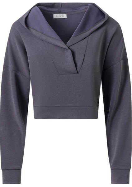 Kadın Gri Önü Pervazlı Kapüşonlu Takım fiyatları