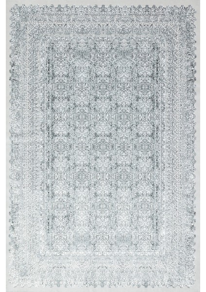 Gri Çerçeveli Modern Etnik Desenli Halı | Makinada Yıkanabilir | Hav Toz Vermez | Leke Tutmayaz | Kaymaz Taban | Dijital Makine Baskı | Salon Yolluk Mutfak Halısı