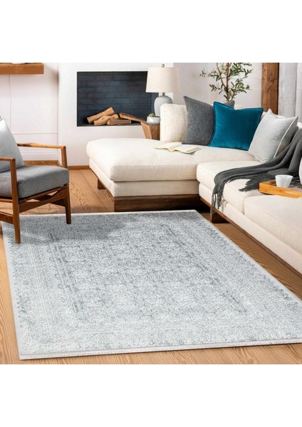 Gri Çerçeveli Modern Etnik Desenli Halı | Makinada Yıkanabilir | Hav Toz Vermez | Leke Tutmayaz | Kaymaz Taban | Dijital Makine Baskı | Salon Yolluk Mutfak Halısı fiyatları