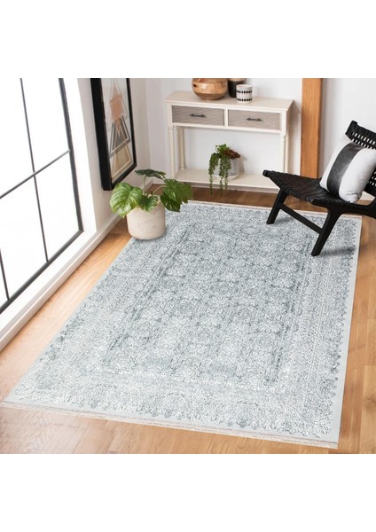 Gri Çerçeveli Modern Etnik Desenli Halı | Makinada Yıkanabilir | Hav Toz Vermez | Leke Tutmayaz | Kaymaz Taban | Dijital Makine Baskı | Salon Yolluk Mutfak Halısı modelleri