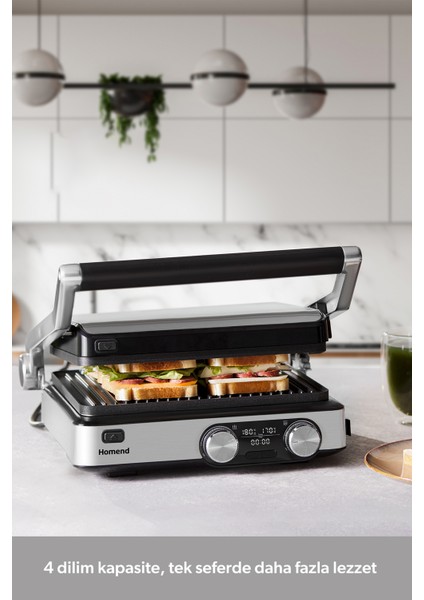 Paslanmaz Çelik Döküm Plakalı Tost ve Izgara Makinesi, Sağlam ve Şık Tasarım indirimleri