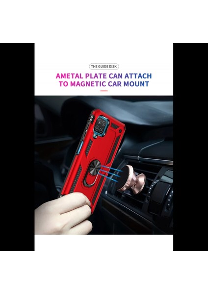 Samsung Galaxy A22 Kılıf Sofya Yüzüklü Silikon Kapak