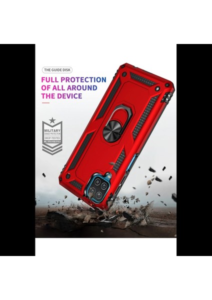 Samsung Galaxy A22 Kılıf Sofya Yüzüklü Silikon Kapak