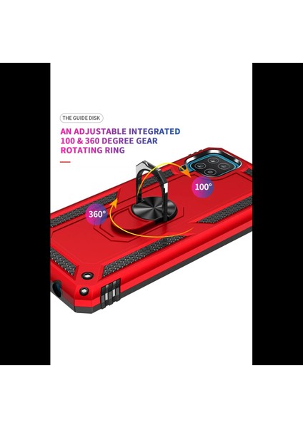 Samsung Galaxy A22 Kılıf Sofya Yüzüklü Silikon Kapak