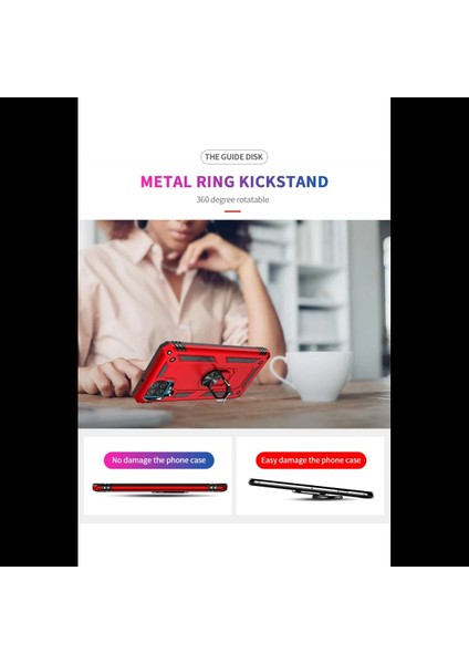 Samsung Galaxy A22 Kılıf Sofya Yüzüklü Silikon Kapak