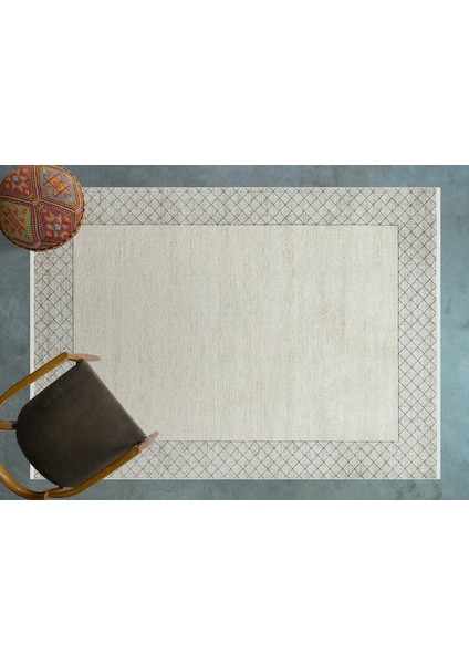 Krem Çerçeveli Modern Etnik Desenli Halı | Makinada Yıkanabilir | Hav Toz Vermez | Leke Tutmayaz | Kaymaz Taban | Dijital Makine Baskı | Salon Yolluk Mutfak Halısı fiyatları