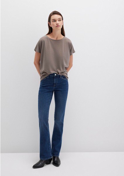 Molly Casual Vintage Koyu Mavi Jean Pantolon 1013683047