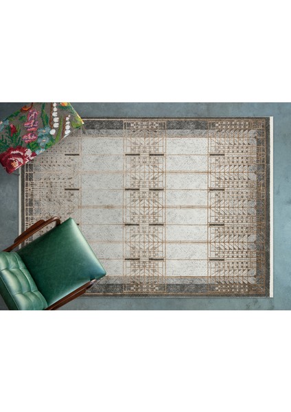 Gri Geometrik Modern Etnik Desenli Halı | Makinada Yıkanabilir | Hav Toz Vermez | Leke Tutmayaz | Kaymaz Taban | Dijital Makine Baskı | Salon Yolluk Mutfak Halısı modelleri