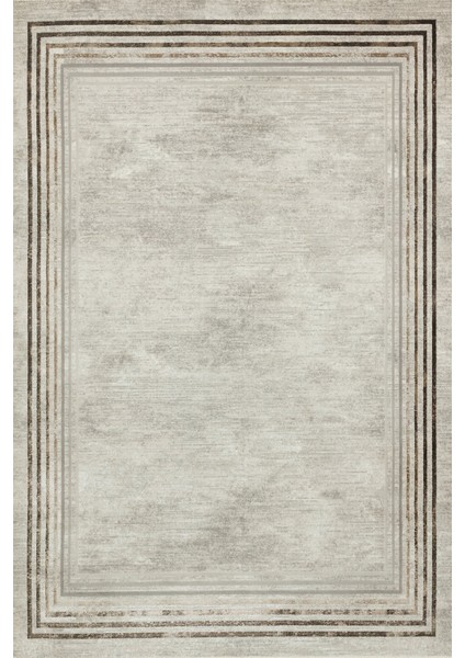 Krem Çerçeveli Modern Etnik Desenli Halı | Makinada Yıkanabilir | Hav Toz Vermez | Leke Tutmayaz | Kaymaz Taban | Dijital Makine Baskı | Salon Yolluk Mutfak Halısı