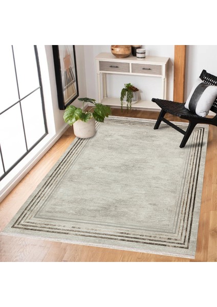 Krem Çerçeveli Modern Etnik Desenli Halı | Makinada Yıkanabilir | Hav Toz Vermez | Leke Tutmayaz | Kaymaz Taban | Dijital Makine Baskı | Salon Yolluk Mutfak Halısı fiyatları