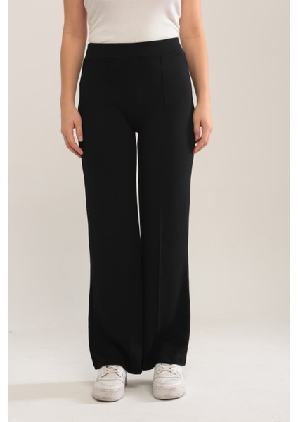 Kadın Bol Paça Modal Kumaş Tayt Pantolon Yumuşak Dokulu Likralı Önü Nevürlü Geniş Kalıp fiyatları