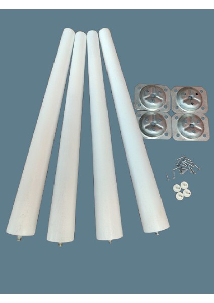 55CM 4'lük Beyaz ve Siyah Boyalı Masa&sehpa Ayak fiyatları