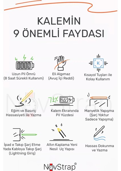 Apple iPad 7/8/9 Nesil 10.2 Inç ile Uyumlu Bluetooth Dokunmatik Tablet Kalemi BP26BL Pil Ekranlı Kısayol Tuşlu Stylus Pencil fiyatları
