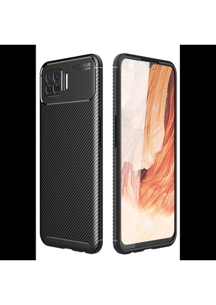 Oppo A73 Kılıf Auto Focus Karbon Kapak