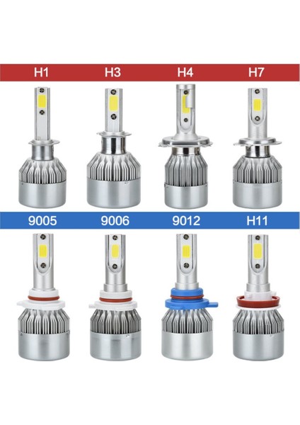 Kingstar LED Xenon Far Ampulü H1-H3-H4-H7-H11-9005-9006 457429053 H1 fırsatları