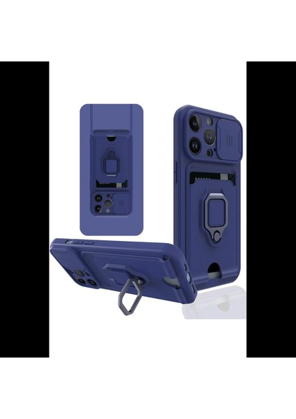 iPhone 13 Pro Kılıf Zuma Kartvizitli Yüzüklü Silikon