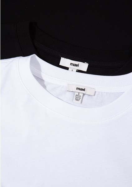 2li Kadın Basic Tişört 1611366-900