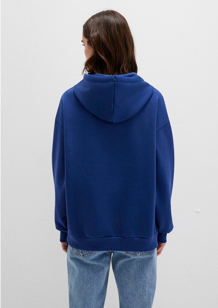Mavi Logo Baskılı Kapüşonlu Lacivert Sweatshirt 1600361-70722