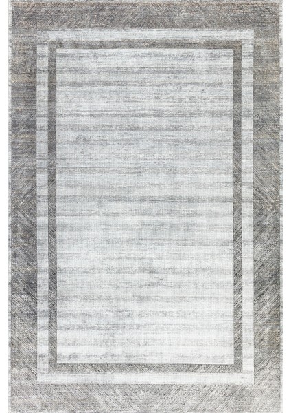 Gri Çerçeveli Modern Etnik Desenli Halı | Makinada Yıkanabilir | Hav Toz Vermez | Leke Tutmayaz | Kaymaz Taban | Dijital Makine Baskı | Salon Yolluk Mutfak Halısı