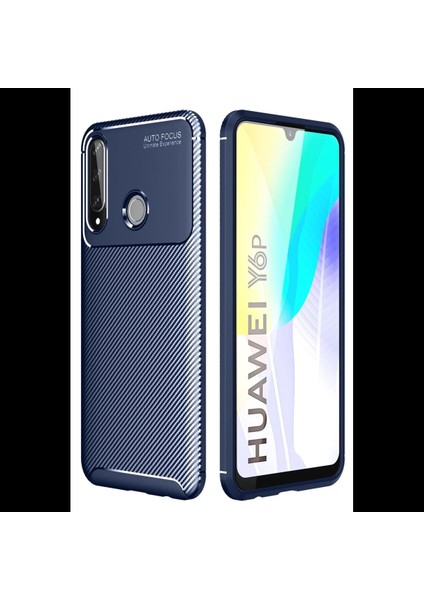Huawei Y6P Kılıf Auto Focus Karbon Kapak