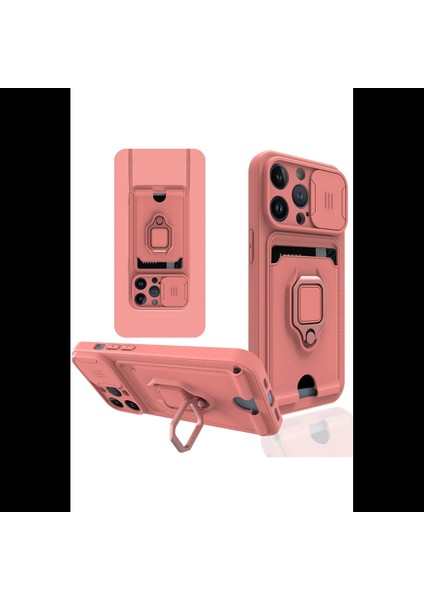 iPhone 13 Pro Kılıf Zuma Kartvizitli Yüzüklü Silikon