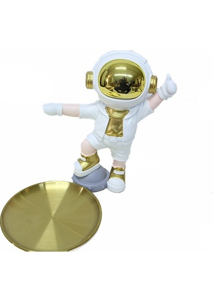 Astronot Servis Tabaklı Biblo