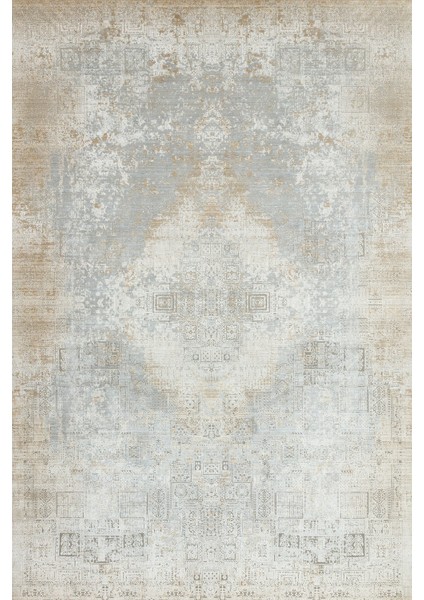 Gri Soyut Modern Etnik Desenli Halı | Makinada Yıkanabilir | Hav Toz Vermez | Leke Tutmayaz | Kaymaz Taban | Dijital Makine Baskı | Salon Yolluk Mutfak Halısı