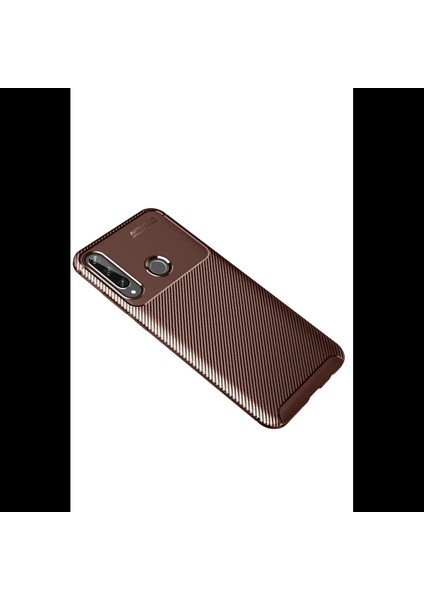 Huawei Y6P Kılıf Auto Focus Karbon Kapak